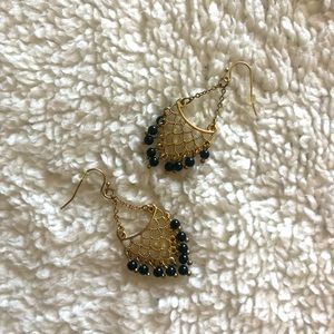 Gold and Black Earrings